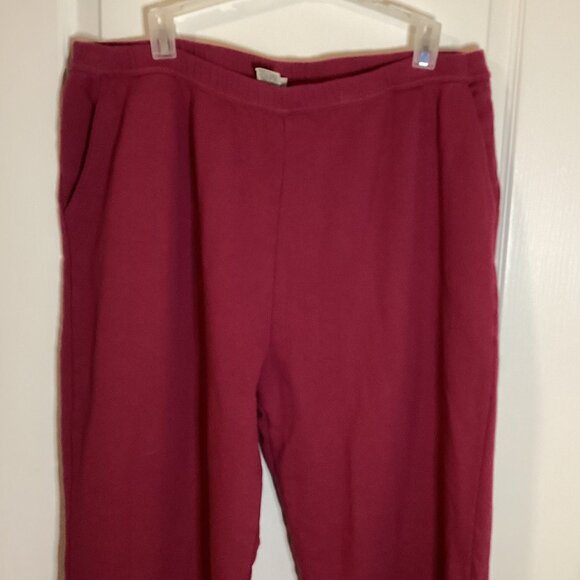 L.L.Bean Women's Sweatpants Size XL Regular Wide Leg Comfy Fit Warm Winter - Picture 2 of 8